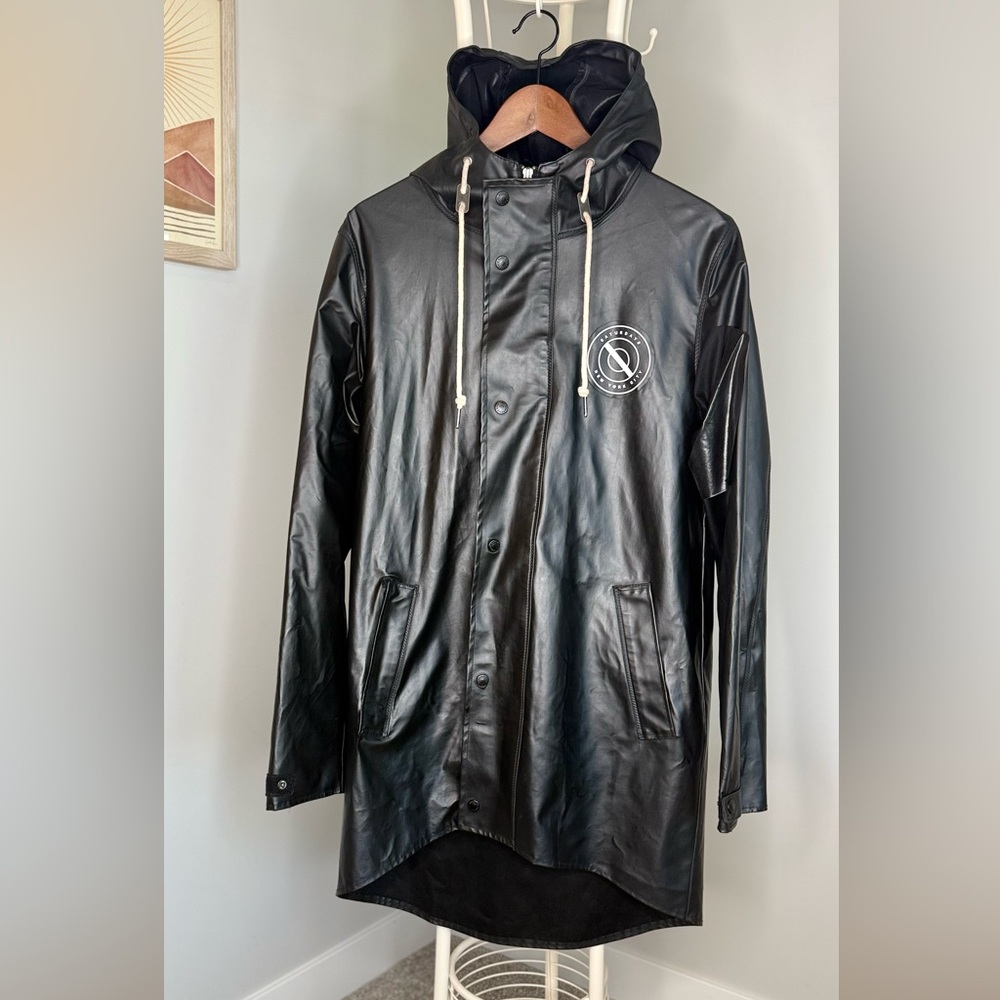 Saturdays New York City Black Raincoat with Hood